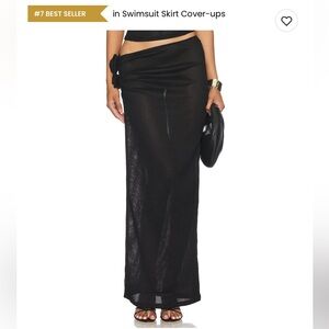 Lioness Soul Mate Maxi Skirt in Onyx Elegant Black Women's Skirt